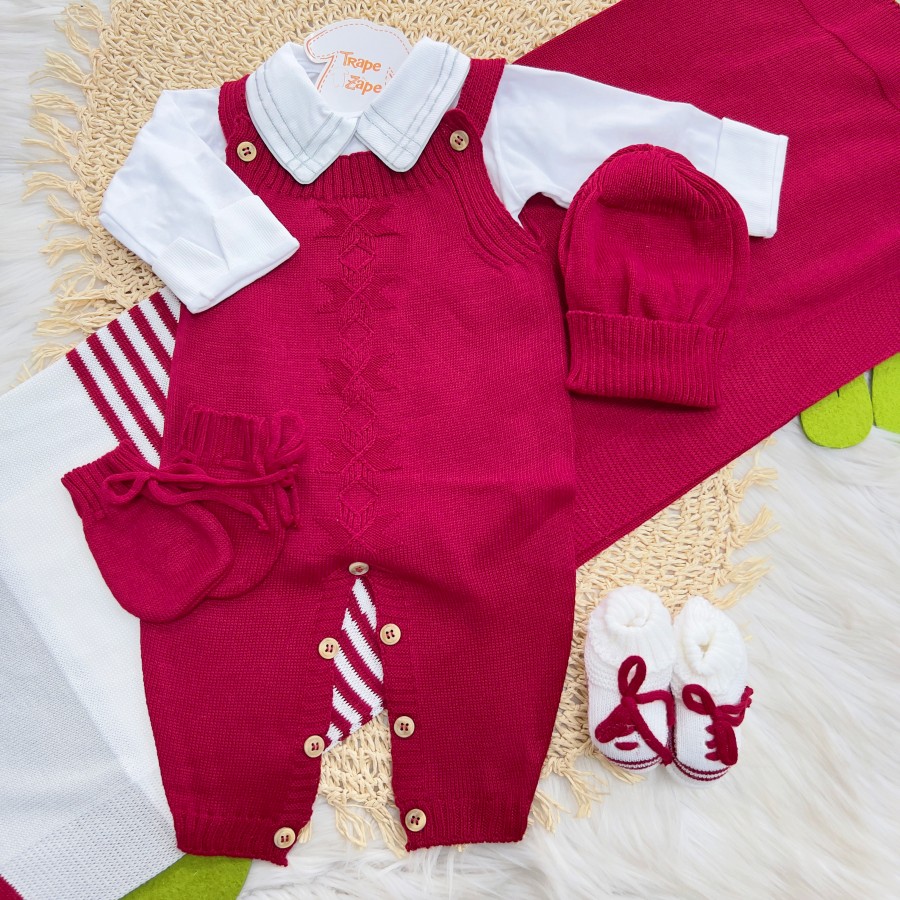 Saída de Maternidade Taylor Vermelho